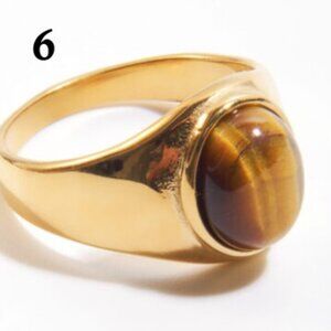 Women's Pearlory Oval Tiger Eye Ring (6) - NWT